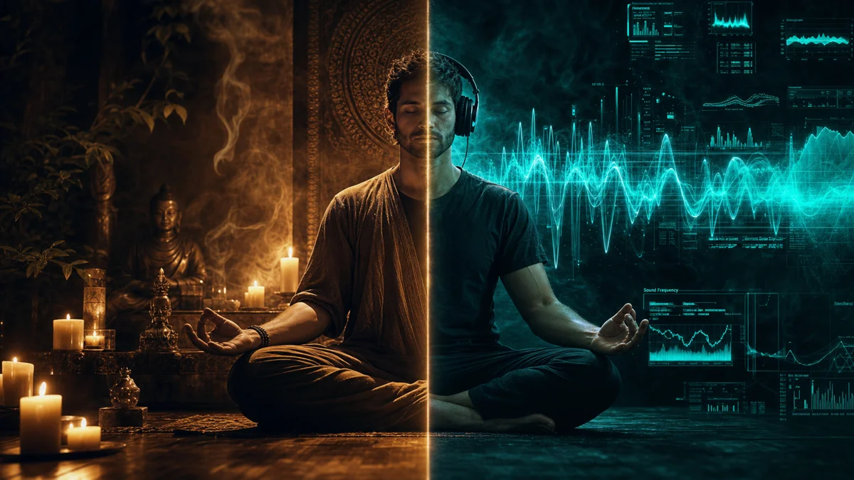 Meditation vs frequency programs split