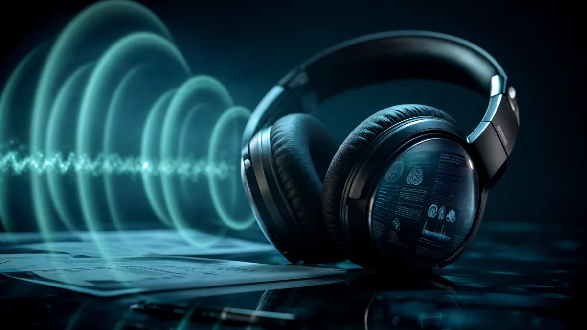 Headphones with sound wave rings